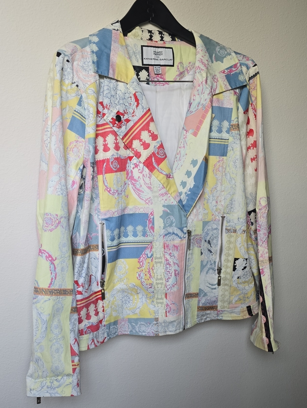 Katherine Barclay Pastel Patchwork Jacket - Yellow, Pink, Blue, Cream